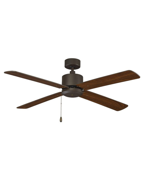 52" Aldea IV 4-Blade Ceiling Fan Oil Rubbed Bronze Motor Finish and Walnut Blade Finish