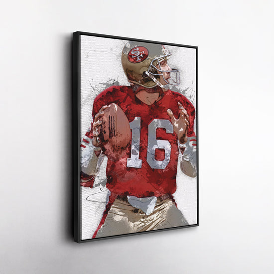 Joe Montana Canvas Art – San Francisco 49ers Wall Decor