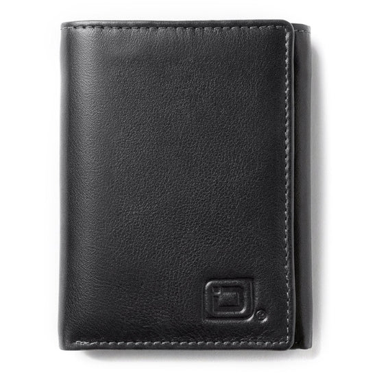 Mens RFID Wallet - Extra Capacity Leather Trifold 7 slot with ID Window