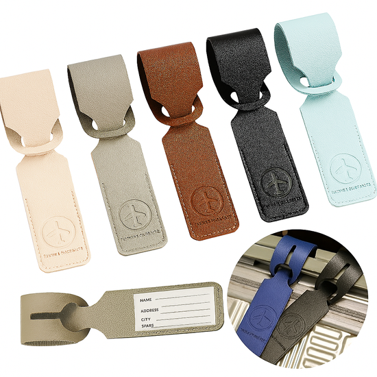 PU Leather Luggage Tag | Creative ID Address Holder for Suitcases and Travel
