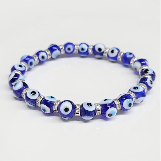 Evil Eye Round Bead Bracelet - God&
